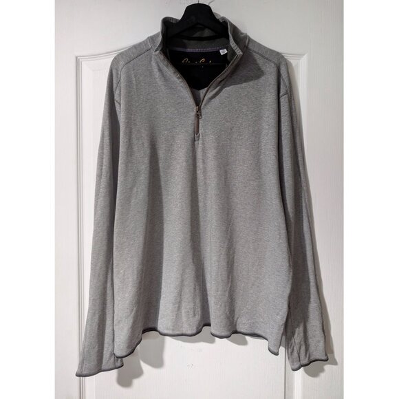 Robert Graham | Elliot Quarter-Zip Pullover In Light Grey - Picture 3 of 10